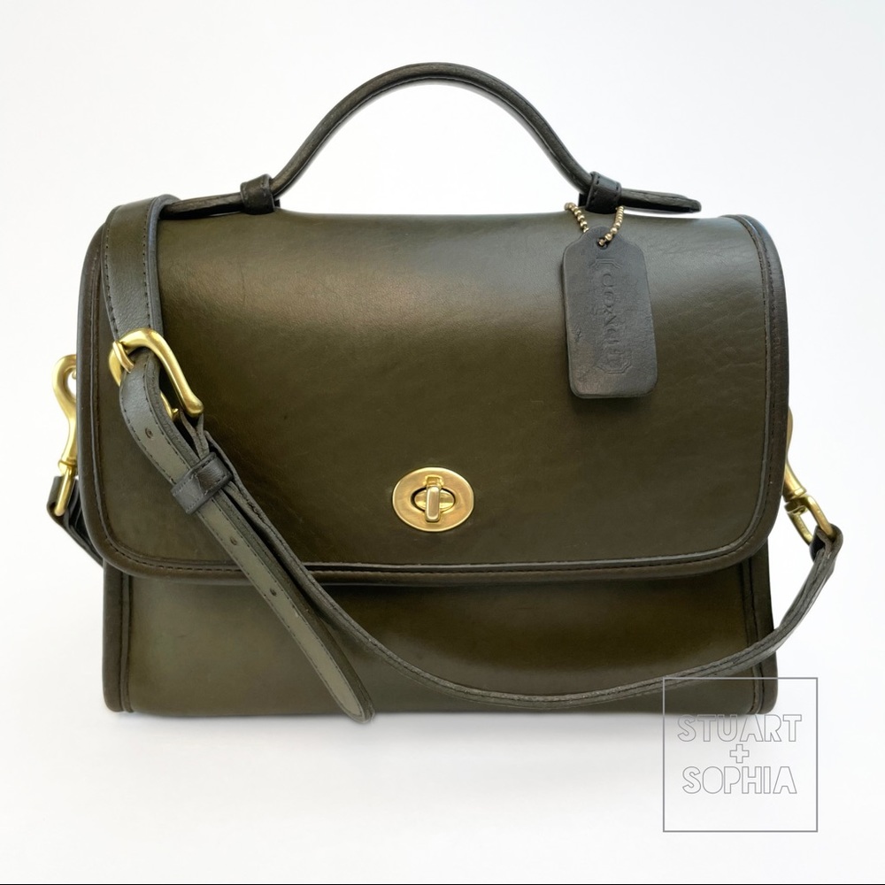 Olive Green Vintage Coach Court 9870 Crossbody Bag ❌❌SOLD❌❌